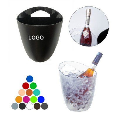 3.2L Plastic Clear Ice Bucket with Handle
