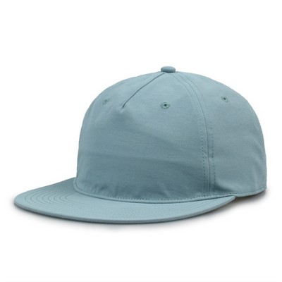 5 Panel Flat Bill Snapback Cap with Performance Sweatband