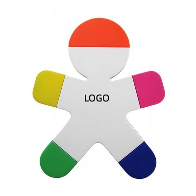 Five-Color Human-Shaped Highlighter Pens