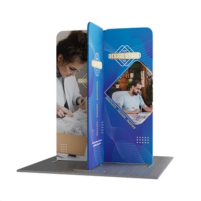 6.5' Magnetic Modular Fabric Display Cross Island Shape (Double Sided)