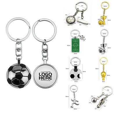 Soccer Style Zinc Alloy Keychain