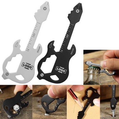 12in1 Portable Outdoor Guitar-Shaped EDC Multi-Tool Screwdrivers & Bottle Opener