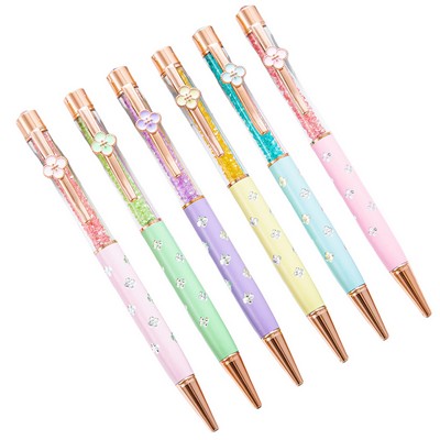 Four Leaf Clover Crystal Ballpoint Pen