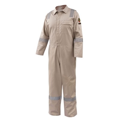 Black Stallion CF2118-ST 7 OZ FLAME-RESISTANT COTTON REFLECTIVE TAPE COVERALLS