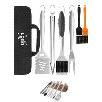 8-Piece Heavy Duty BBQ Tool Set