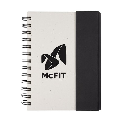 Wormer Spiral Bound Journal w/Sticky Notes & Magnetic Closure