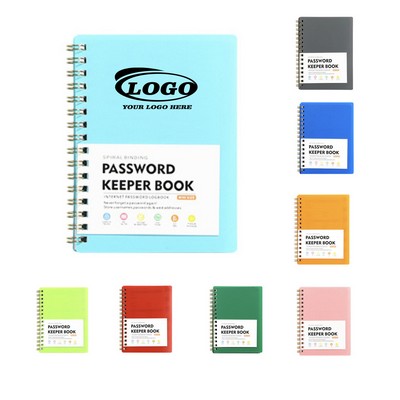 Compact Spiral Password Log Book