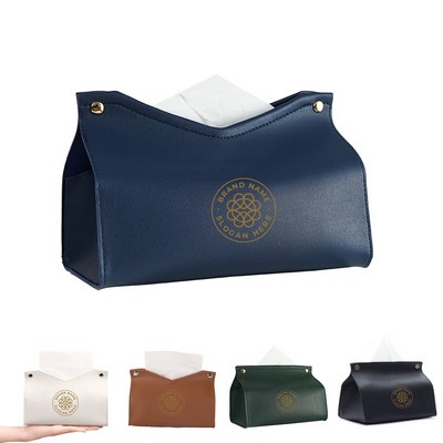 Stylish PU Leather Tissue Box Facial Paper Dispenser