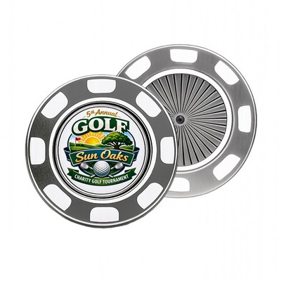 Metal Poker Chip with Removable Ball Marker