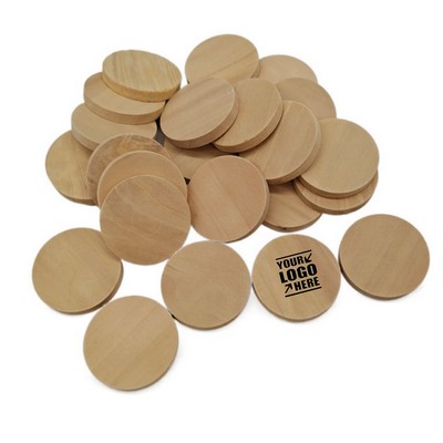Custom Round Wood Token Advertising Coins