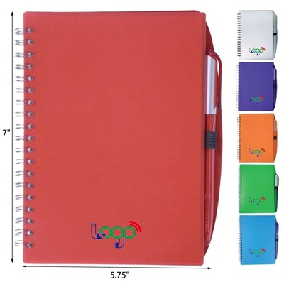 Coil Notebook Blank Pages with Pen