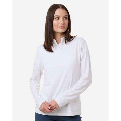 Adidas Women's Textured Stripe Quarter-Zip Pullover - A709