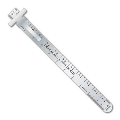 Stainless Steel 6" Pocket Architect or Engineer Ruler