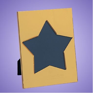 Brass Star Picture Frame for 7"x 9" Photo - ON SALE, LIMITED STOCK