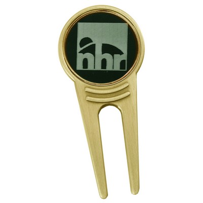 Antique Finish Proactive Sports Divot Tool w/Ball Marker - Bulk (Etched)