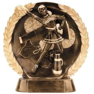 High Relief Cheerleader Award - 7 1/2"