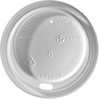 White Dome Lids for Paper Cups (8 Oz.)