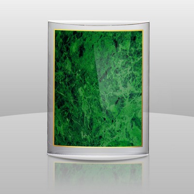 Green 3-D Curvature Sculpture (5 1/2"x4"x1")