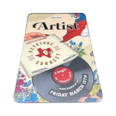 Full Color 50 Mil Name Badge (3"x5") Rectangle - No Personalization