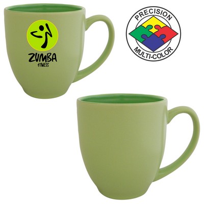 14.5 Oz. Satin Mint & Lime Green Bistro Mug - Dishwasher Safe - Precision Spot Color