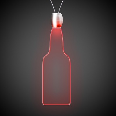 24" Red Bottle Light-Up Pendant Necklace(Pad Print)