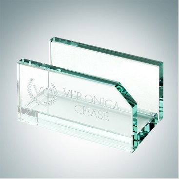 Jade Glass Business Card Holder