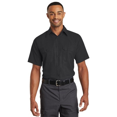 Red Kap Short Sleeve Solid Ripstop Shirt.