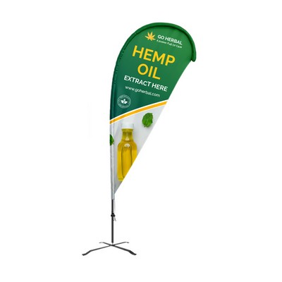 Flex Blade® G7 Kit, Double-Sided Teardrop Banner Flag 6'H