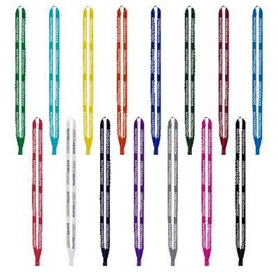 IMPORT Rush 1/2" Polyester Lanyard with Sewn Silver Metal Split-Ring