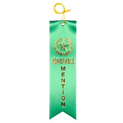 2"x8" Honorable Mention Place Stock Carded Award Ribbon
