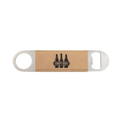 Leatherette Bottle Opener (Light Brown)