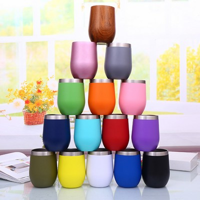 12 Oz. 304 Stainless Steel Eggshell Vacuum Cup