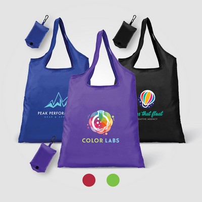 Santorini - Foldaway Shopping Tote Bag - 210D Polyester - Full-Color Inkjet