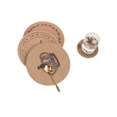 Natural Cork Round Coaster
