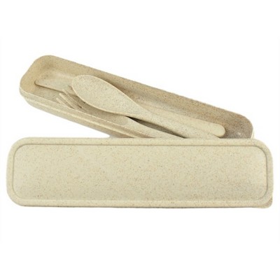 Reusable Wheat Straw Utensil Set