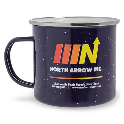 16 Oz. Custom Campfire Metal Mug