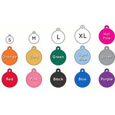 Circle with Tab Aluminum Tag - 100% MADE IN THE USA