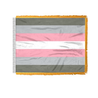 4" x 6" 1 ply wPoly Intersex Demi girl Pride Antenna Flag