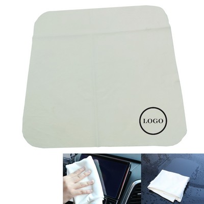 Custom Car/Bar Chamois Clean Towel 11.8"L x 11.8"W