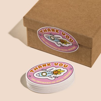 5"x4" Custom Oval Sticker