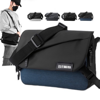 Fashion Nylon Cross-Body Multi-Compartment Messenger Bag