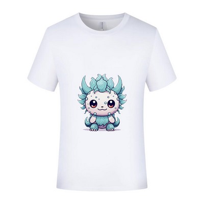 Customized round neck Pure cotton white T-shirts