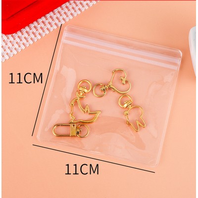 4.3 x 4.3 Inch Clear PVC Transparent Zip Lock Jewelry Bag