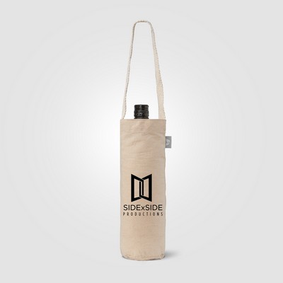 Single-Bottle Wine Tote Bag - 6 oz. Recycled Cotton Blend - Silkscreen