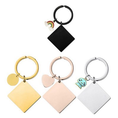 Elegant Custom Engraved Stainless Steel Keychain