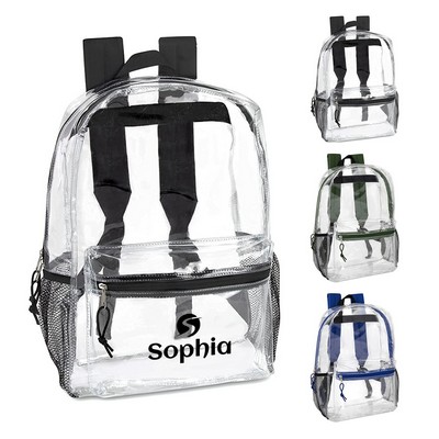 Pvc Clear Backpack With Reinforced Straps