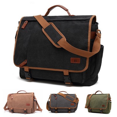 17-17.3 Inch Canvas Water-Resistant Messenger Bag