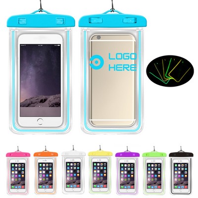 Pvc Waterproof Transparent Luminous Mobile Phone Bag