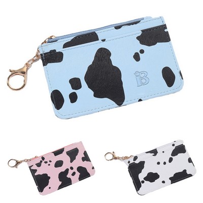 Pu Leather Cow Print Wallet