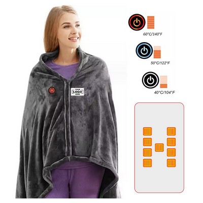 USB Heated Shawl Wraps Electric Flannel Blankets